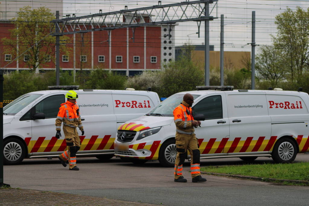 Lekkende ketelwagon op rangeerterrein