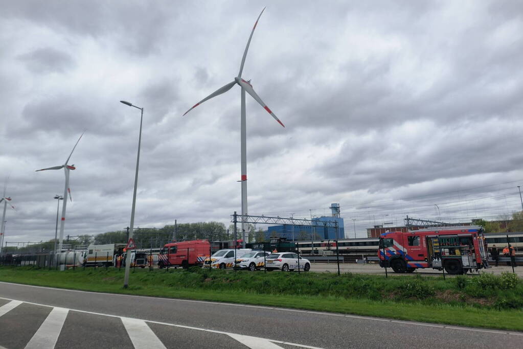 Lekkende ketelwagon op rangeerterrein