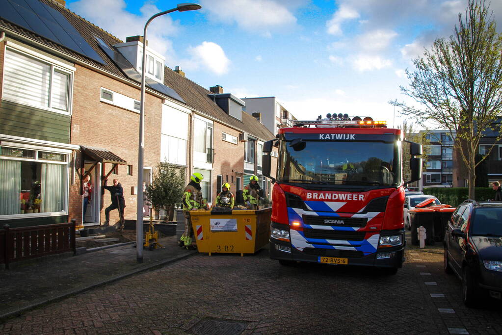 Gasleiding provisorische gedicht door brandweer