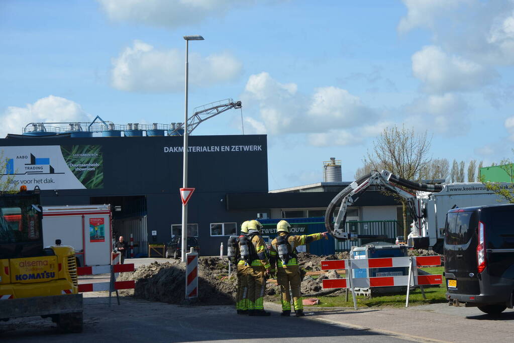 Gasleiding geraakt bij werkzaamheden