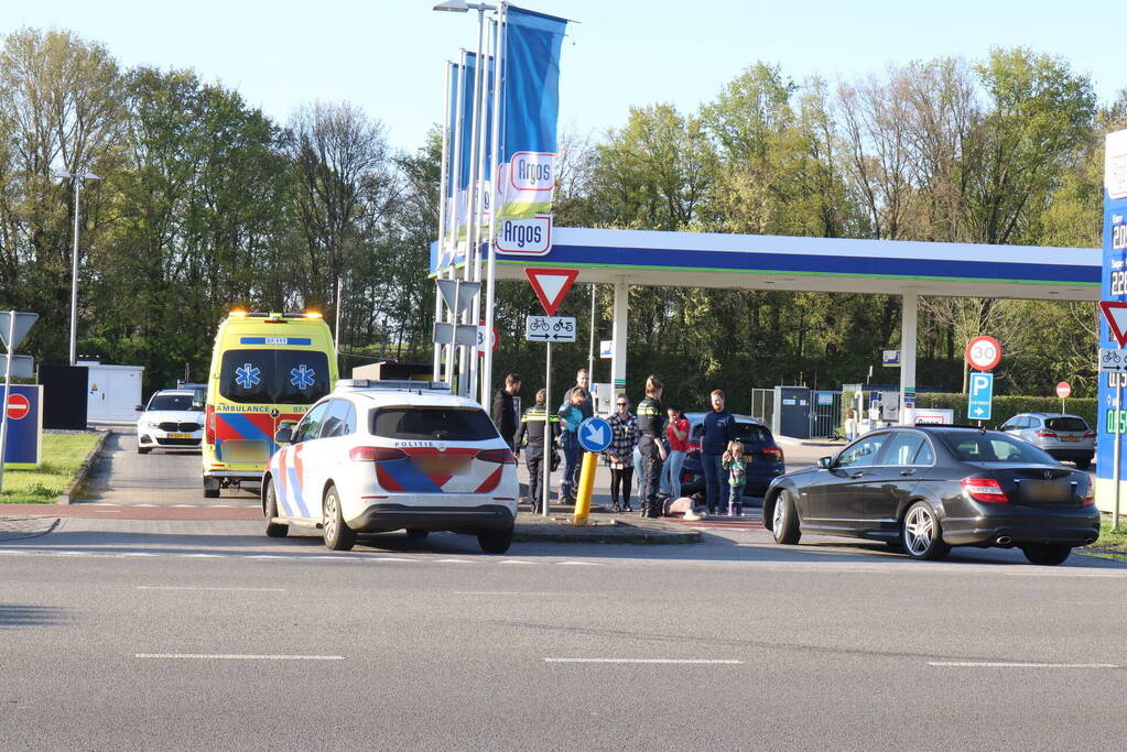 Fietster aangereden op fietspad