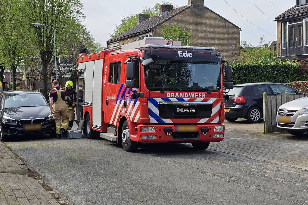 Gasleiding geraakt tijdens werkzaamheden