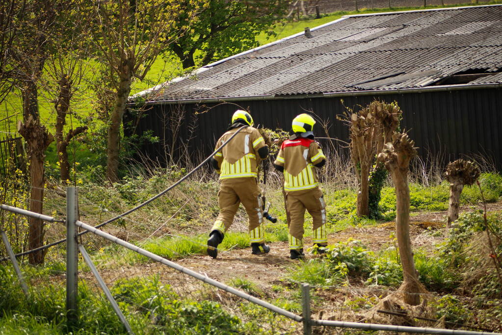 Brand in schuur snel onder controle