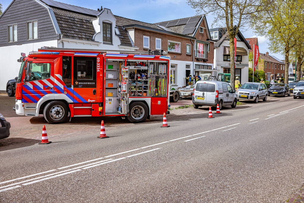 Gasleiding geraakt bij graafwerkzaamheden in woning