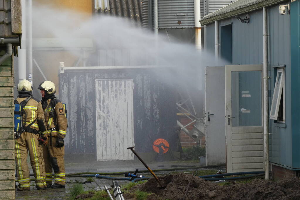 Veel rook bij brand in schuur