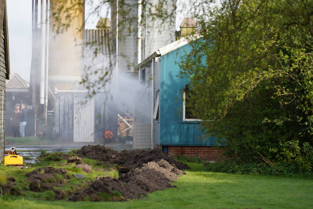 Veel rook bij brand in schuur