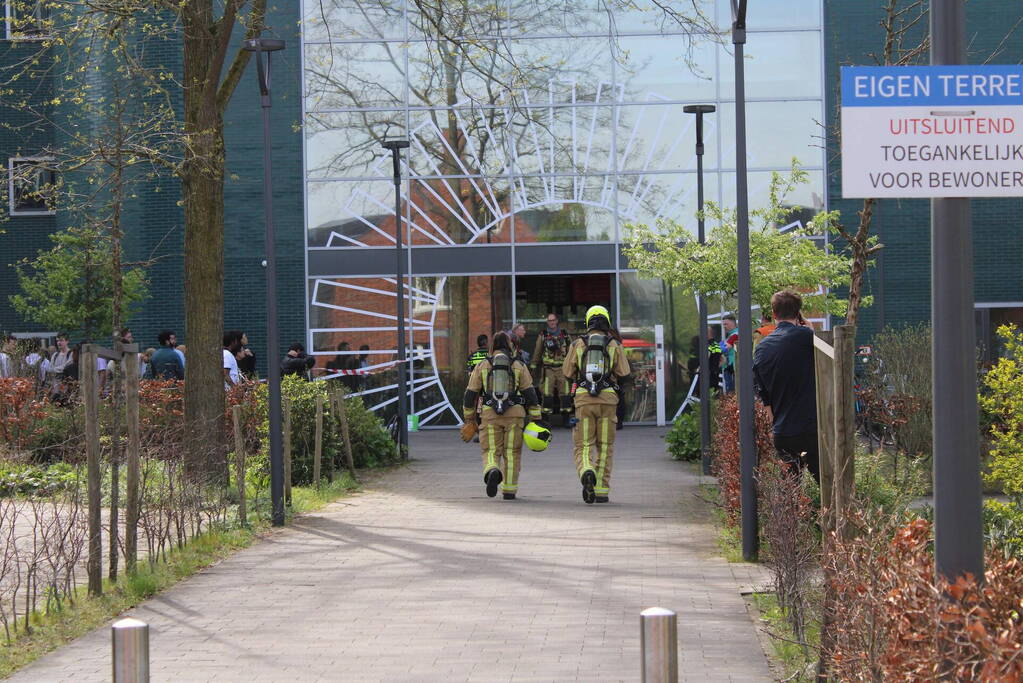 Brand in een studentenhuis van technische Universiteit