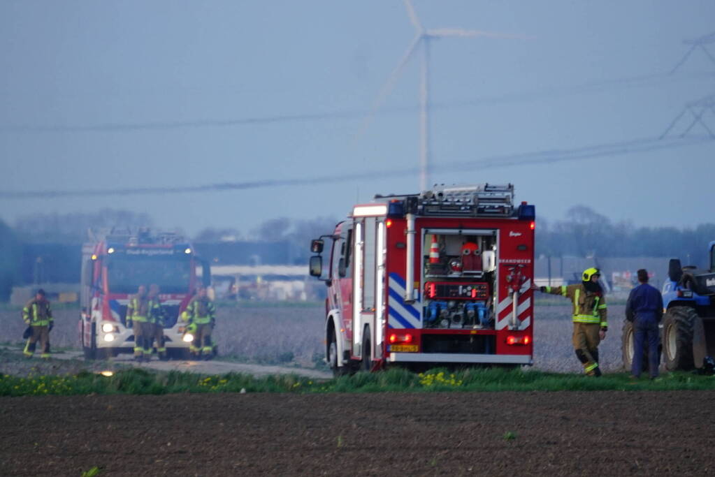 Veel rookontwikkeling bij buitenbrand