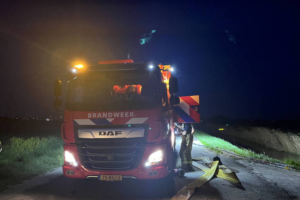 Veel rookontwikkeling bij buitenbrand