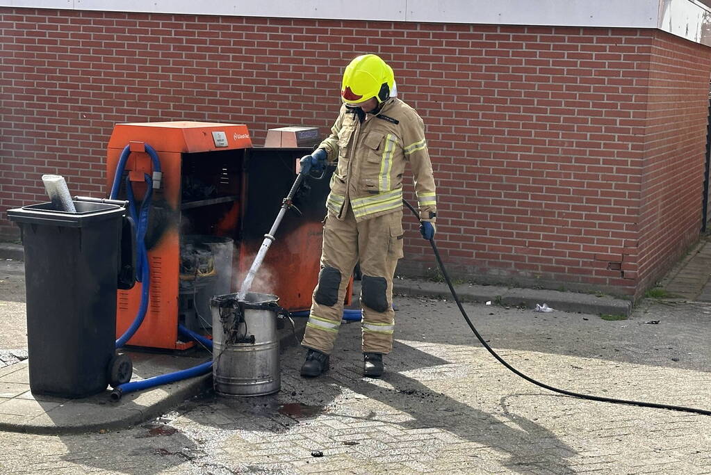 Brand in stofzuiger van benzinepomp