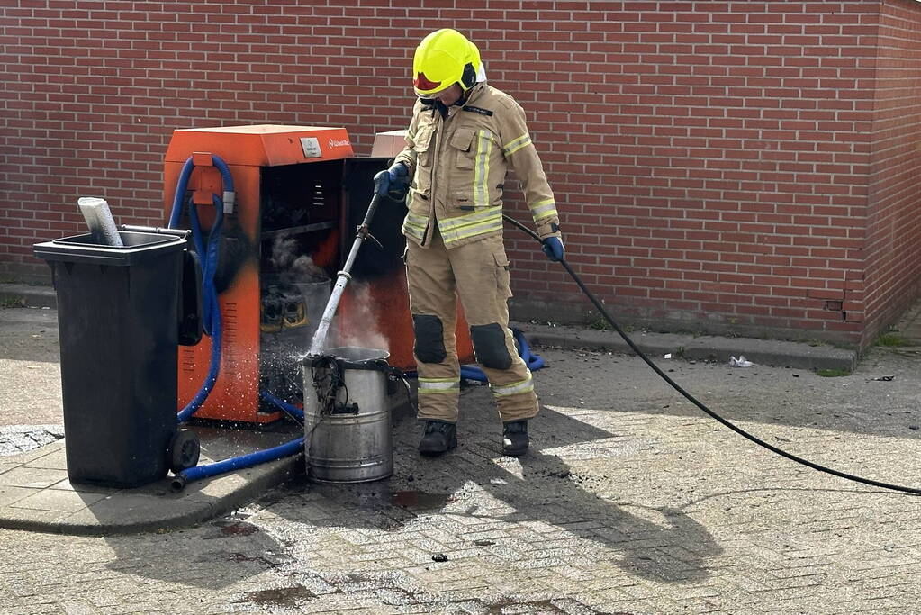 Brand in stofzuiger van benzinepomp