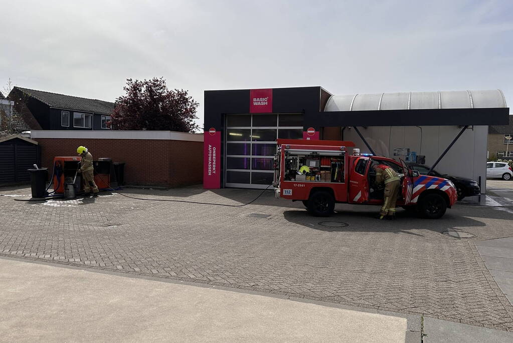 Brand in stofzuiger van benzinepomp