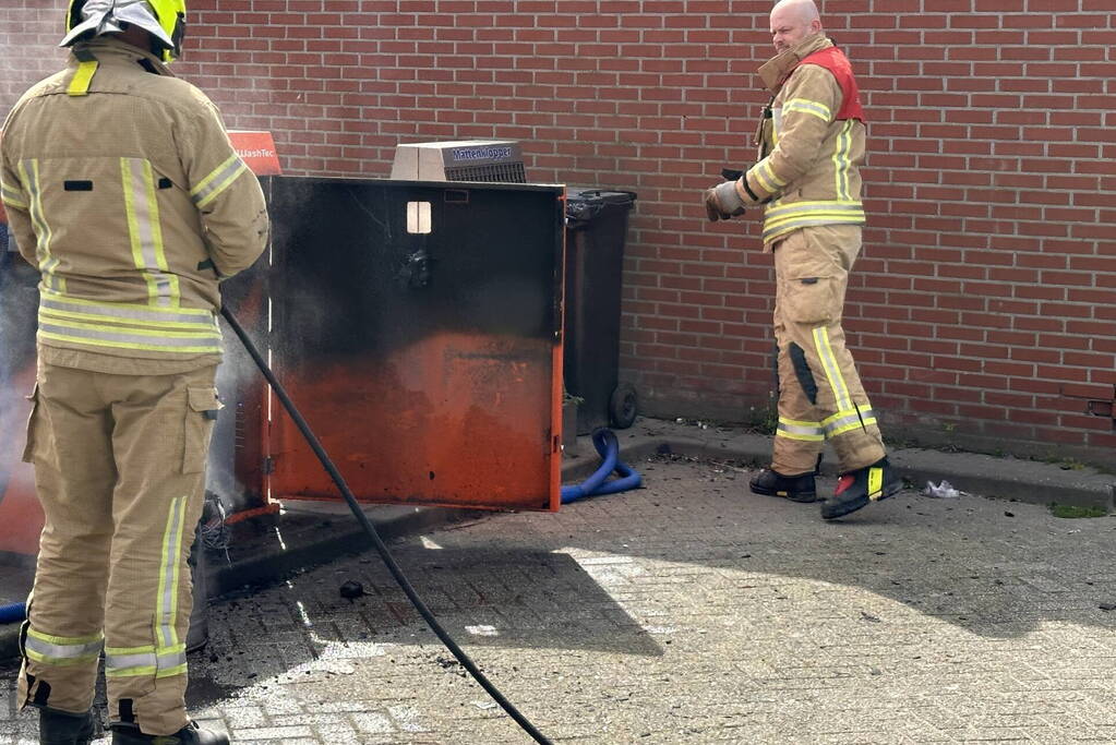 Brand in stofzuiger van benzinepomp