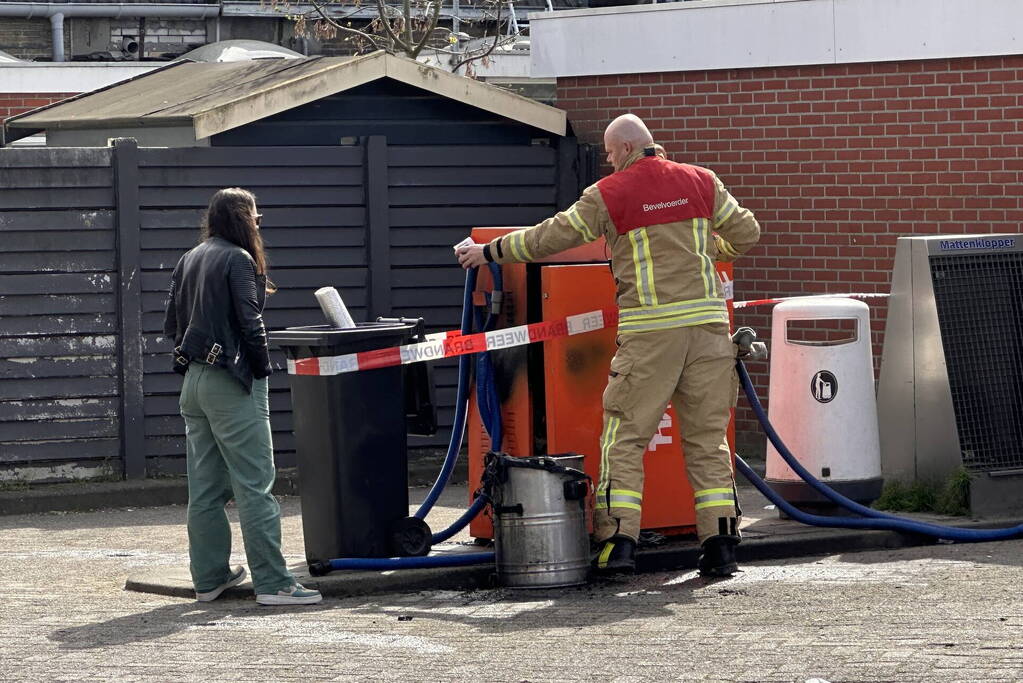 Brand in stofzuiger van benzinepomp