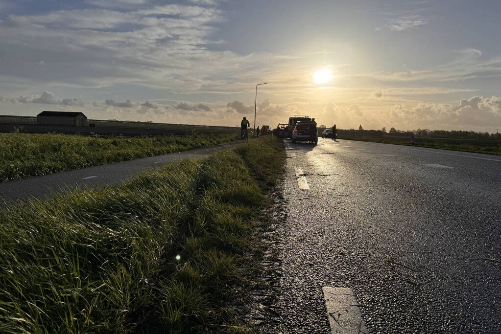 Auto zwaar beschadigd bij eenzijdig ongeval