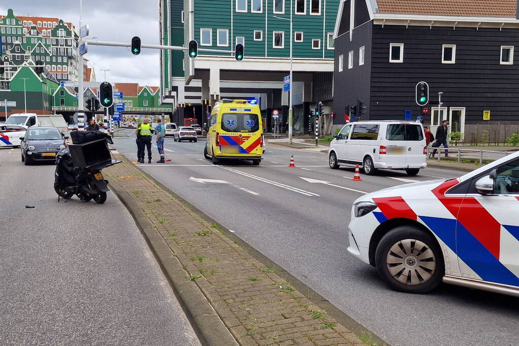 Maaltijdbezorger gewond bij ongeval