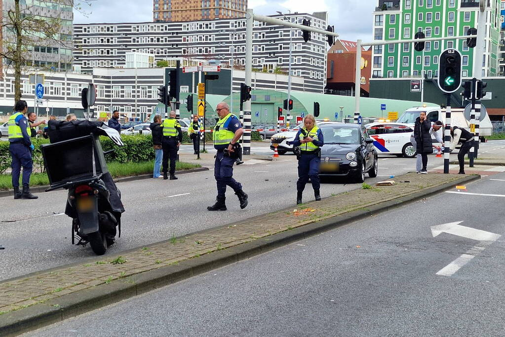 Maaltijdbezorger gewond bij ongeval