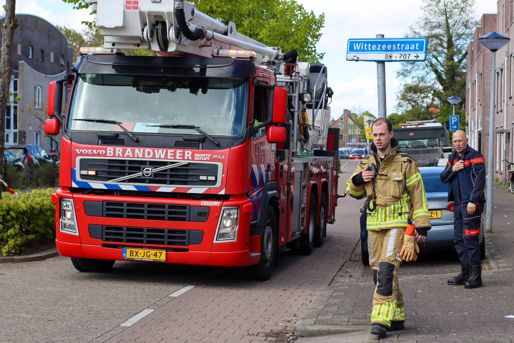 Brandweer ventileert appartement na kleine brand