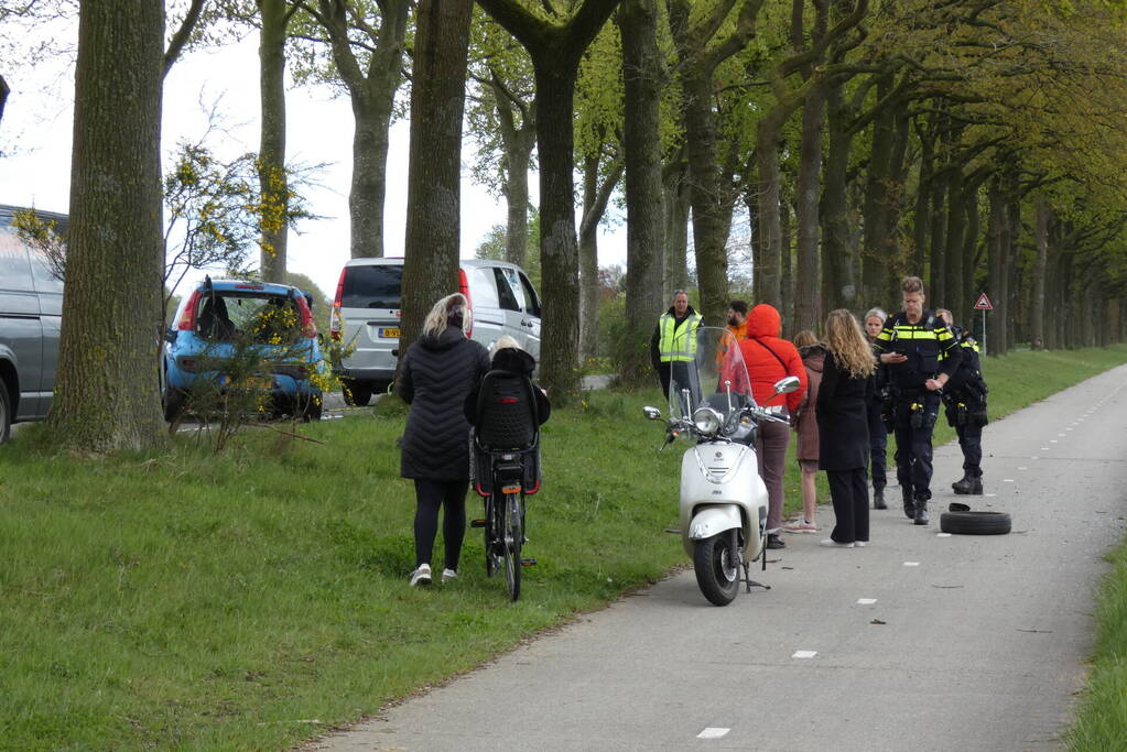 Automobilist botst tegen boom