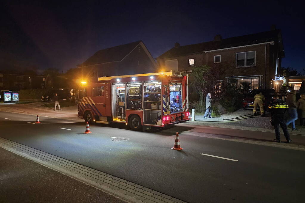 Brand in schoorsteen van pelletkachel