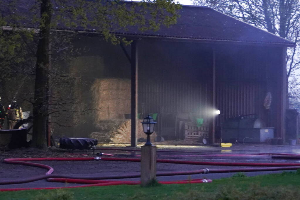 Jongvee gered tijdens trekkerbrand in kapschuur