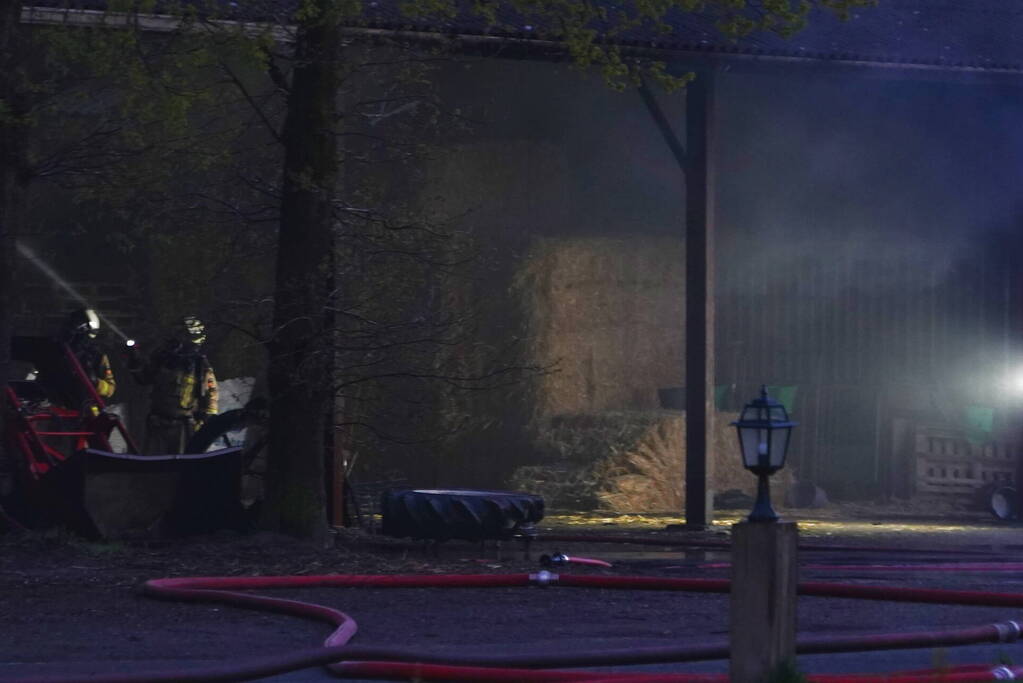 Jongvee gered tijdens trekkerbrand in kapschuur