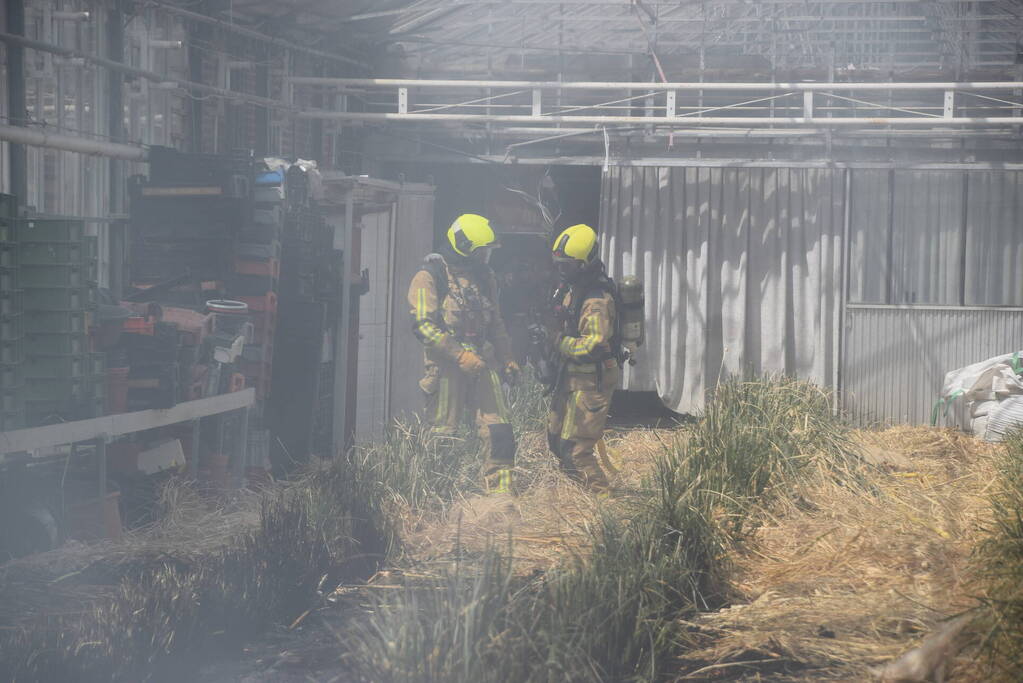 Brand in kas veroorzaakt veel rookontwikkeling