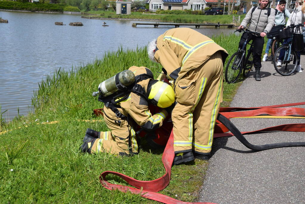 Brand in kas veroorzaakt veel rookontwikkeling