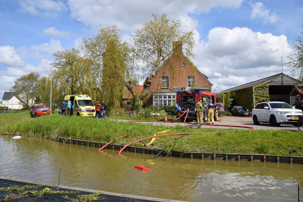 Brand in kas veroorzaakt veel rookontwikkeling