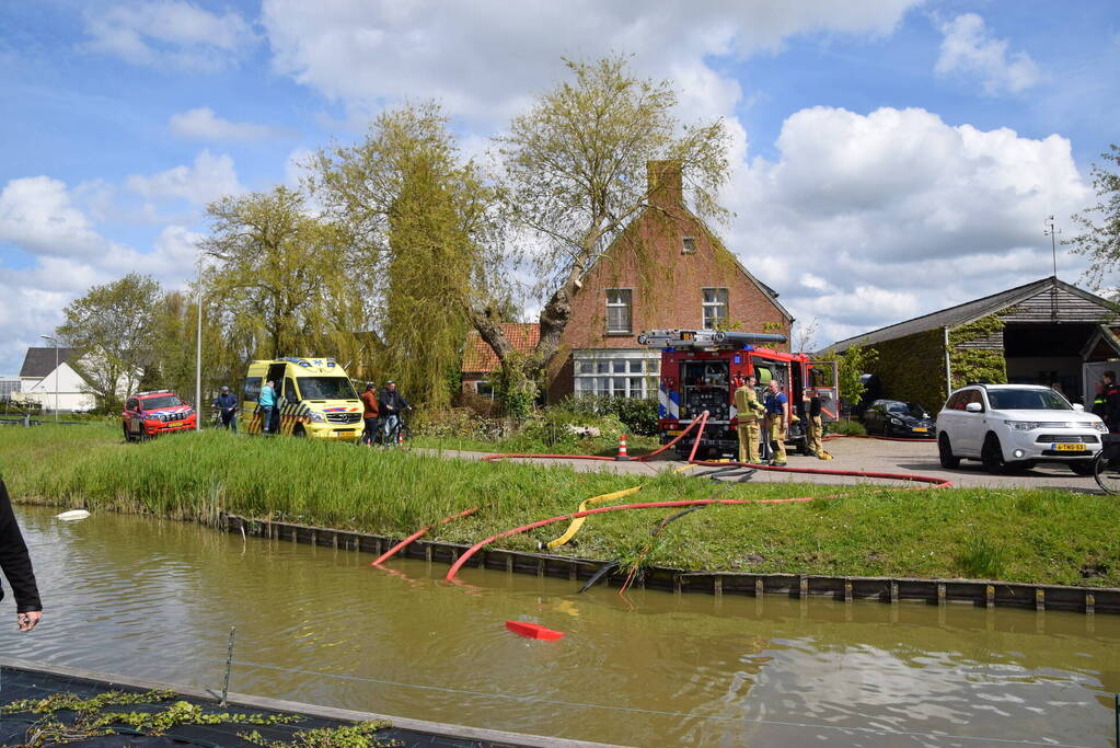 Brand in kas veroorzaakt veel rookontwikkeling