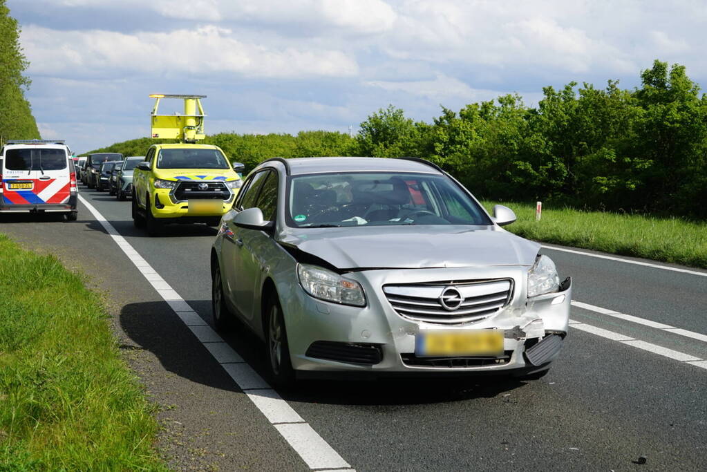 Flinke verkeerschaos na kettingbotsing