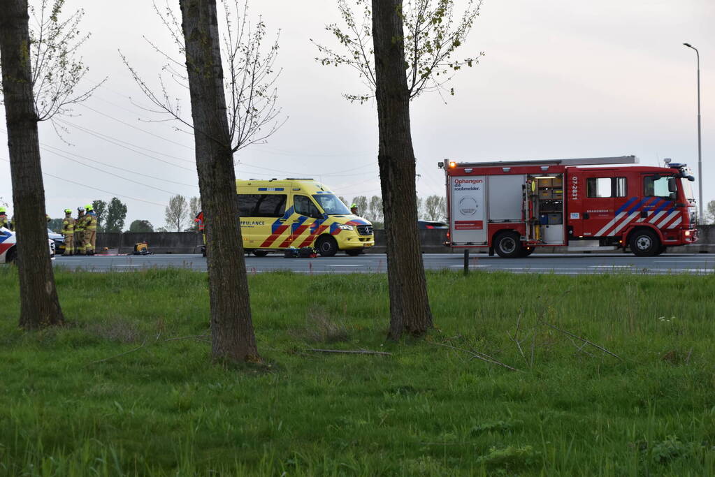 Traumahelikopter ingezet voor ongeval op snelweg