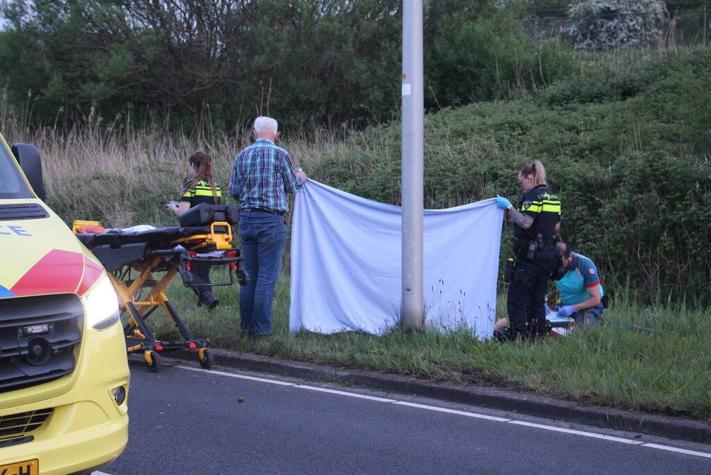 Motorrijder ernstig gewond na eenzijdig ongeval