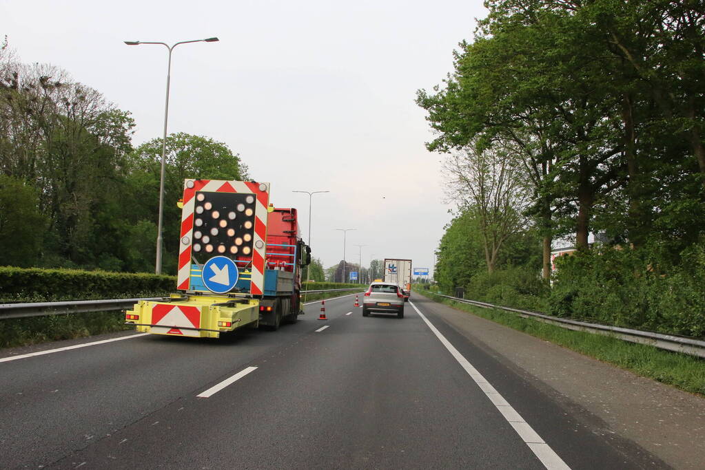 Flinke schade en vertragingen na kop-staartbotsing