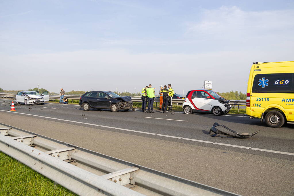 Veel schade en gewonden bij kettingbotsing