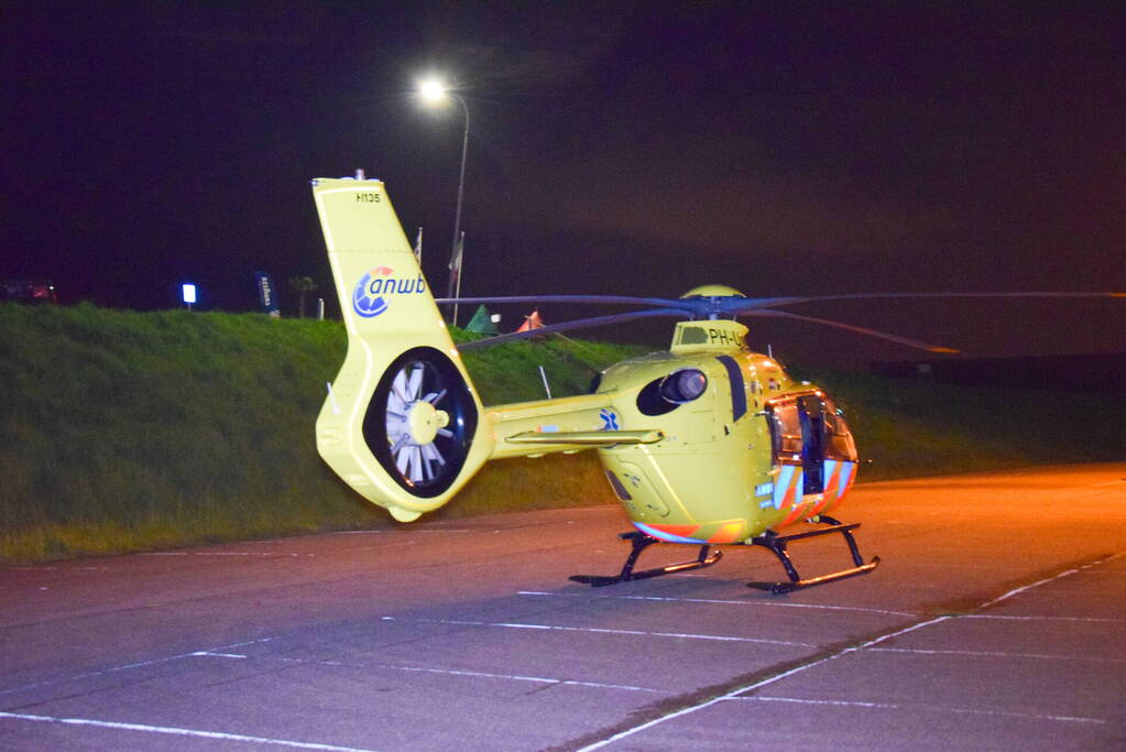 Nachtelijke inzet van traumahelikopter