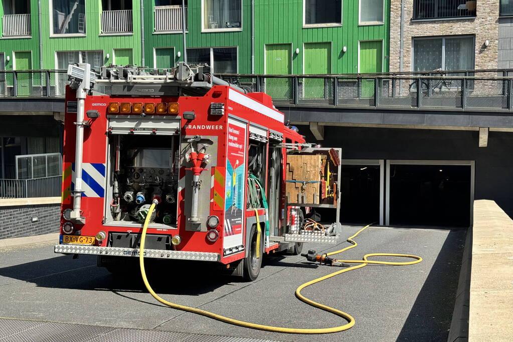 Grote brand in Q-Park parkeergarage