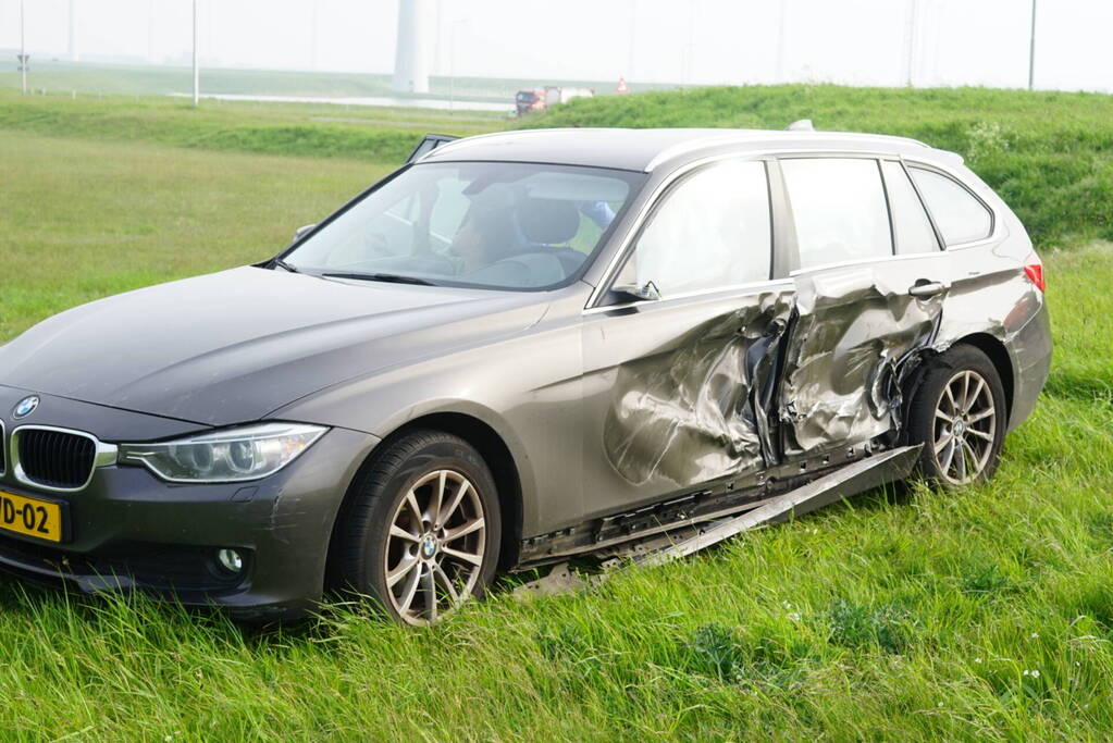 Gezin komt met schrik vrij na ongeval met vrachtauto