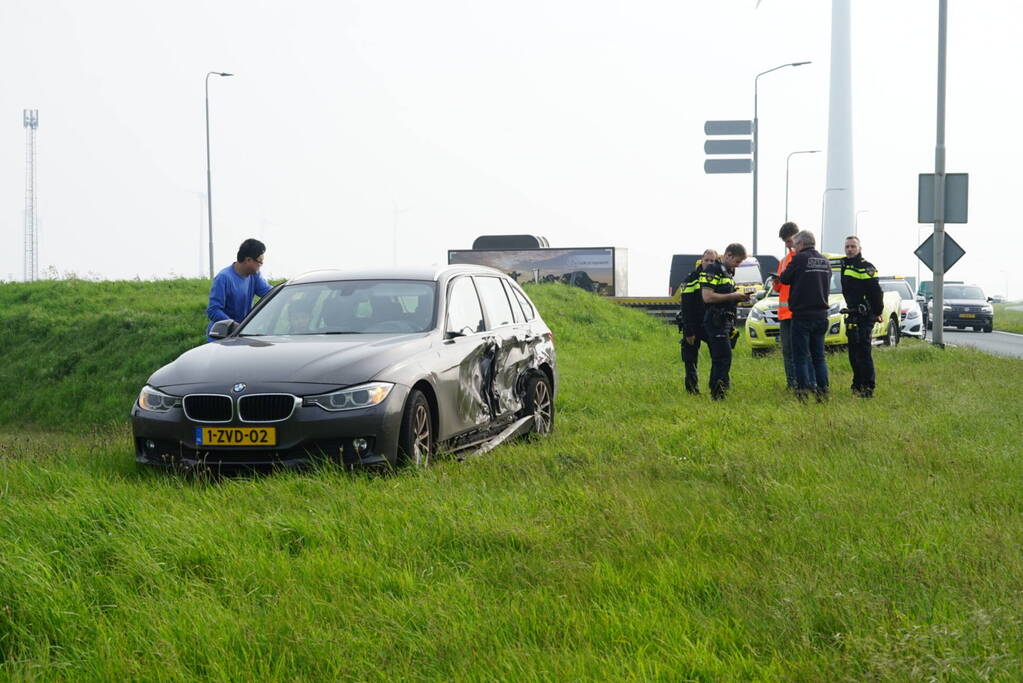 Gezin komt met schrik vrij na ongeval met vrachtauto