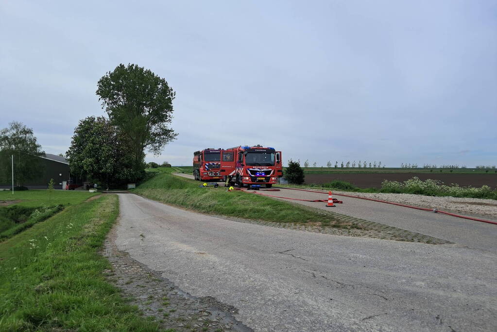 Auto gaat in vlammen op