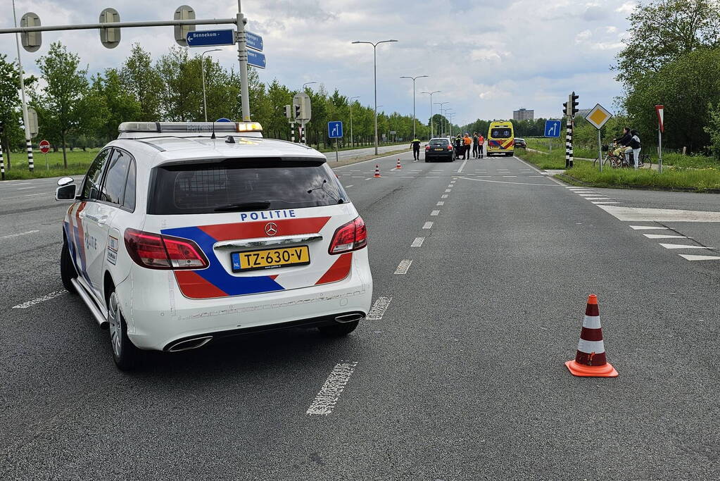 Kop-staart aanrijding in file