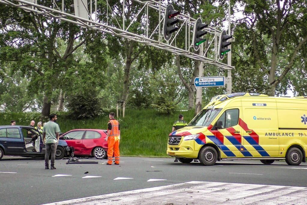 Gewonde bij ongeval op kruising