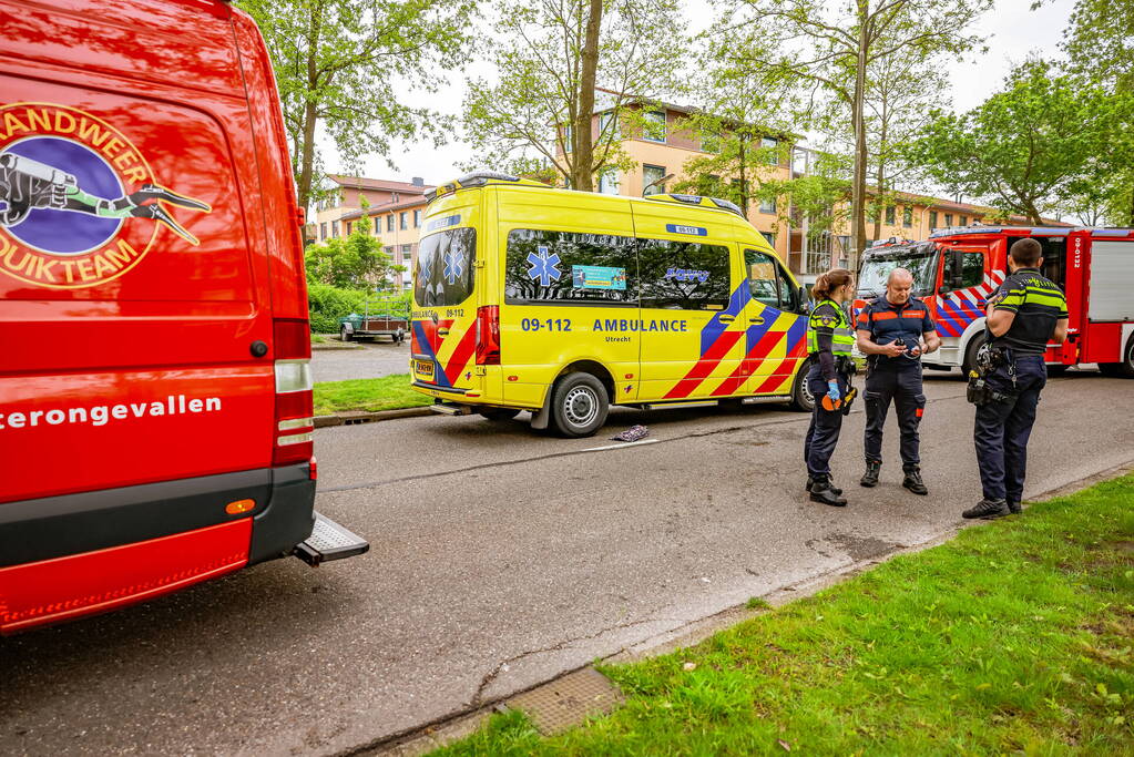 Broer springt in het water om zusje te redden