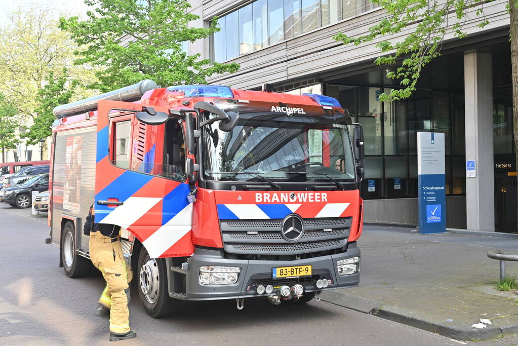 Brand in pand van ministerie van Financiën