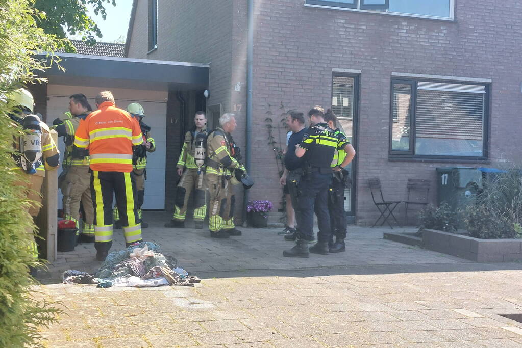 Brand in droger snel onder controle