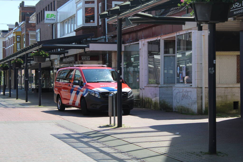 Flinke brand in sportwinkel