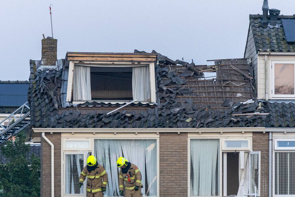 Enorme schade na explosie in woning