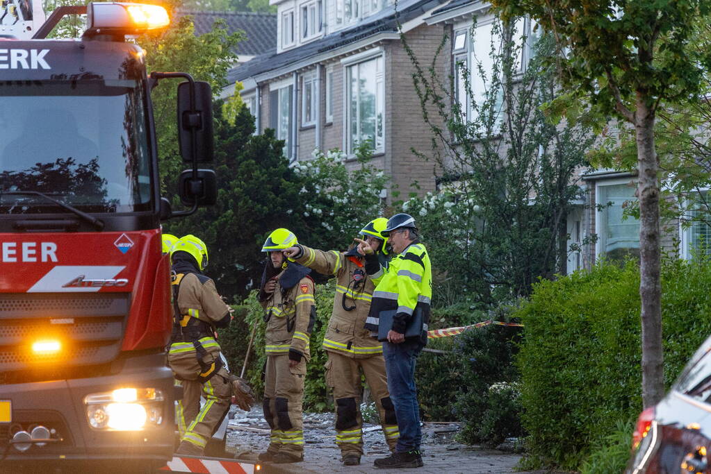 Enorme schade na explosie in woning