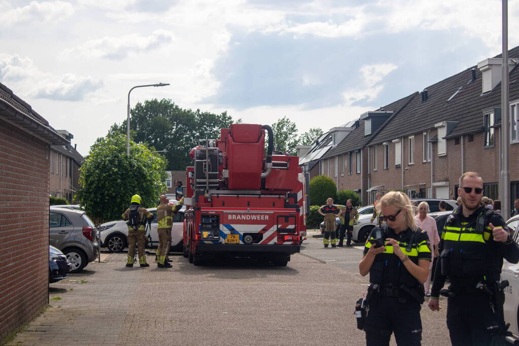 Brand op dak van woning door werkzaamheden