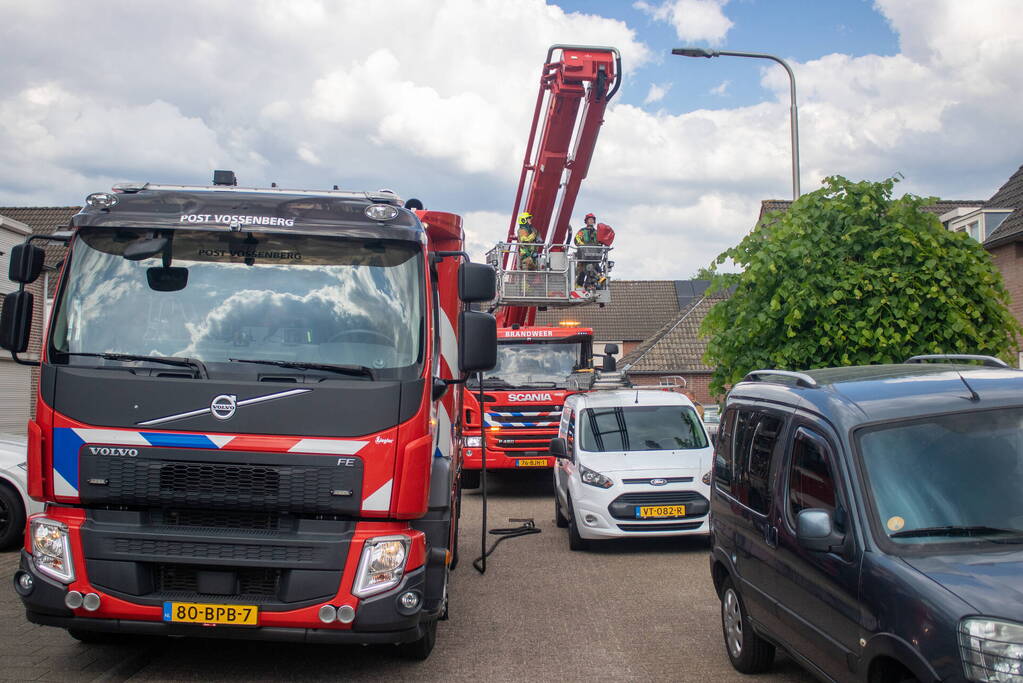 Brand op dak van woning door werkzaamheden